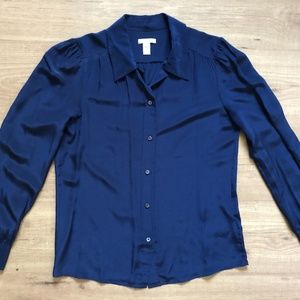 J Crew Silk Button Down